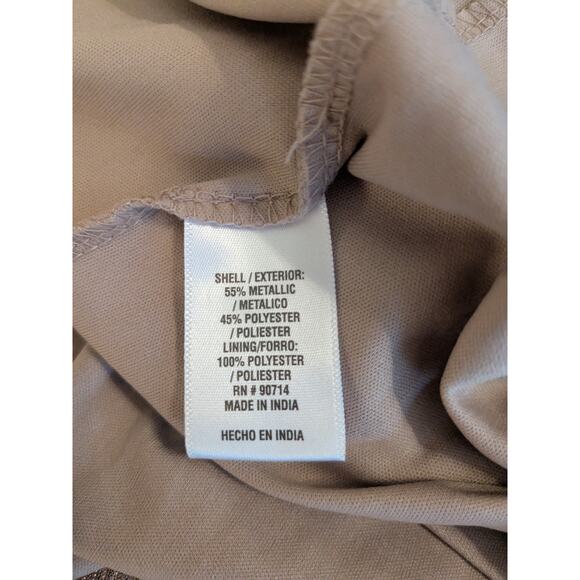 MSK 3/4 split sleeve embellished fit + flare midi dress size Lg Color: Mauve - Picture 8 of 9